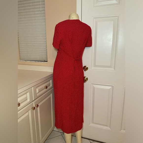 Jessica Howard Size 8P polka dots Red Dress Pretty Woman vintage - Picture 5 of 7